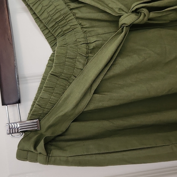 New York & Company Olive Wide Leg Side-Slit Pants - Picture 5 of 12